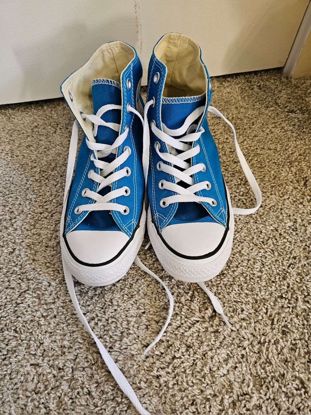 Blue converse high tops